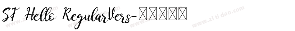 SF Hello RegularVers字体转换
